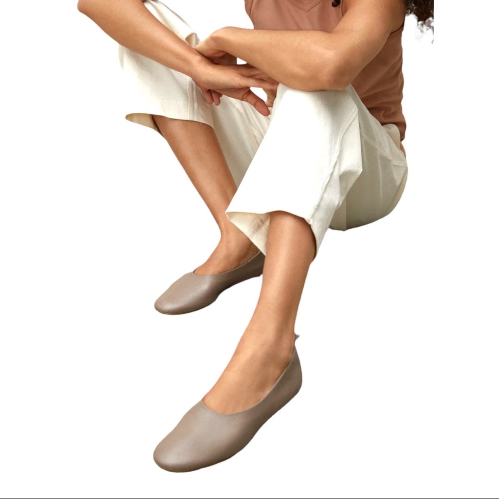 EVERLANE Women’s Italian Leather Day Glove Ballet Flat - SZ 9.5 Chocolate Brown